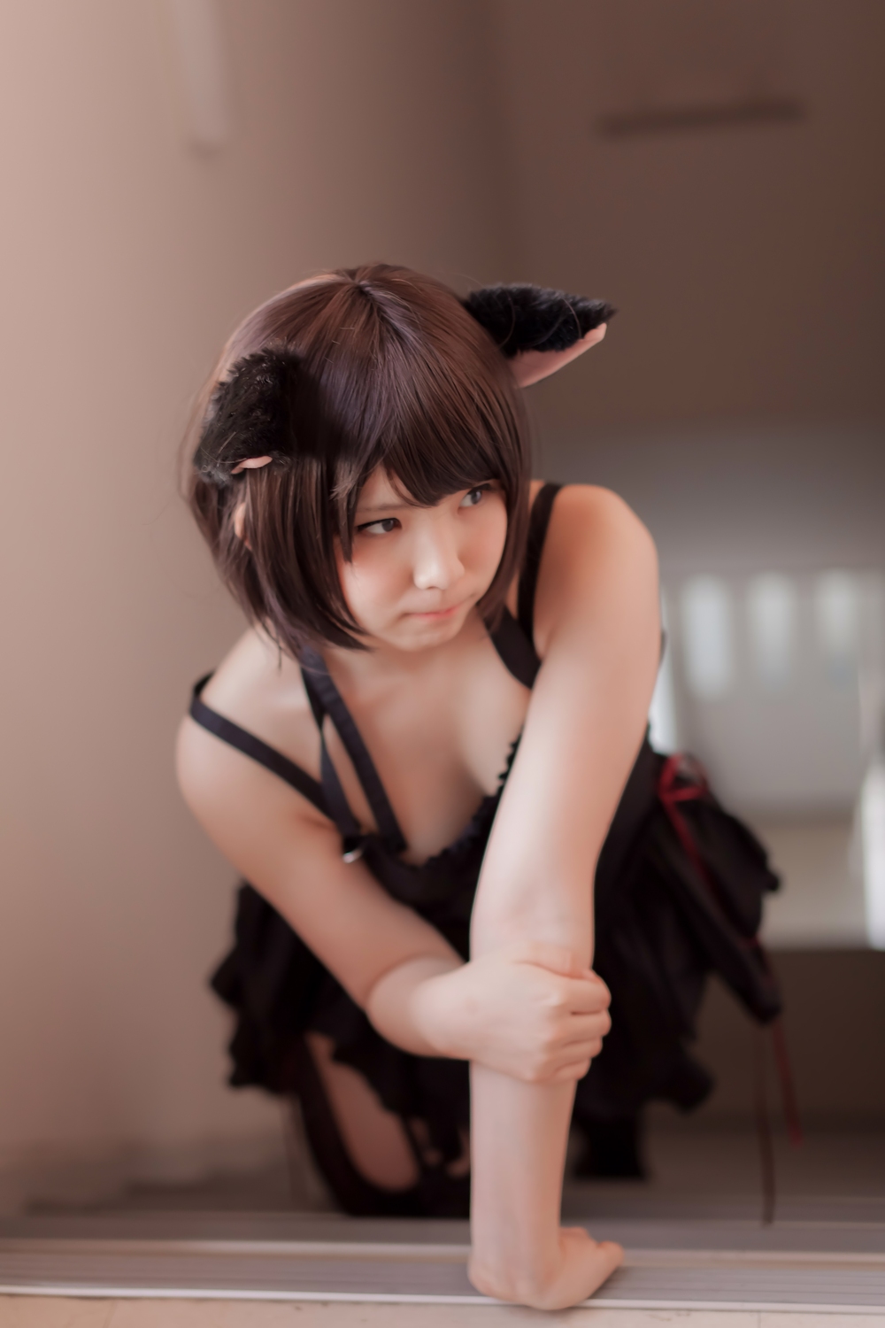 [enako] [enacat black] black silk cat girl(83)